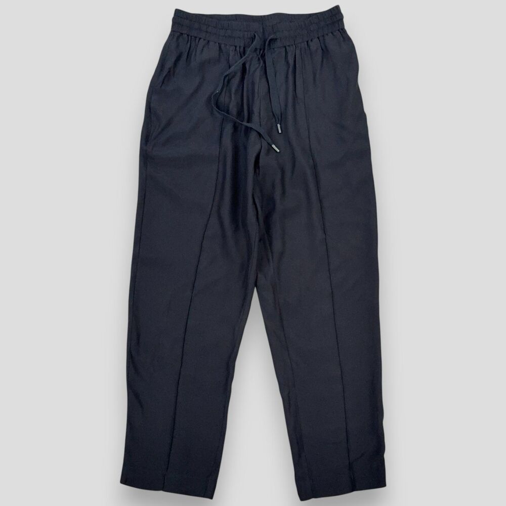 ATM Anthony Thomas Melillo Women's Pants 100% Silk Black Lightweight Size Sm